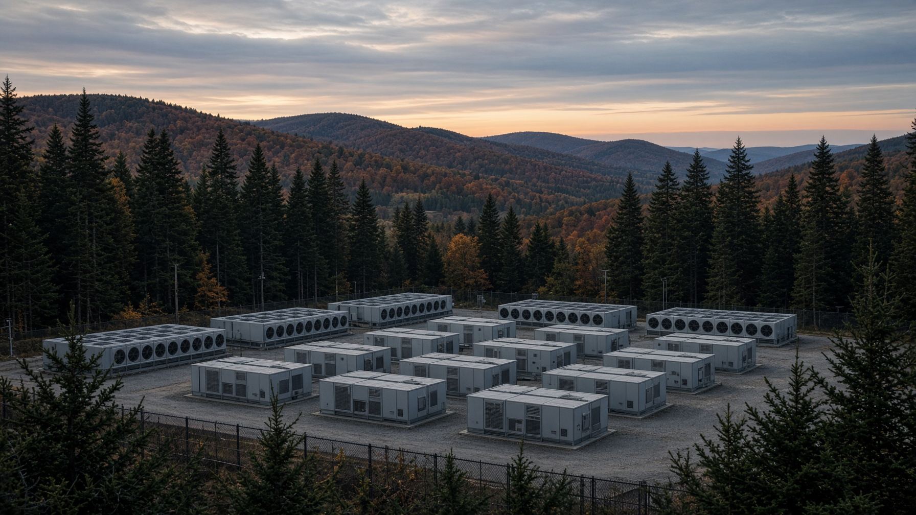 Nine LM2500+G4 aeroderivative packages on the campus pad
